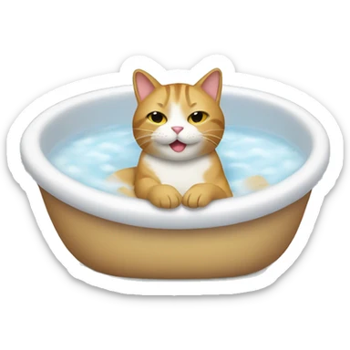 cat-in-a-bath-relaxing sticker