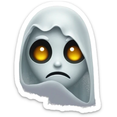 black ghost sad sticker