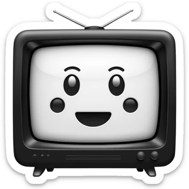 fuzzy screen TV in the Ring movie sticker