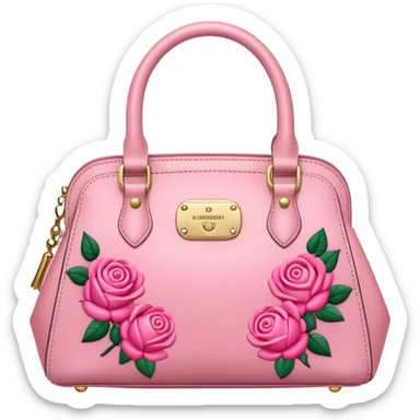 Rose design pink hand bag  sticker
