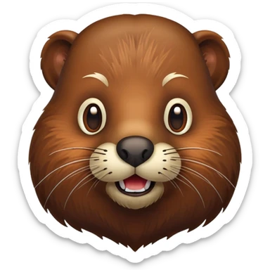 beaver with a beard sticker
