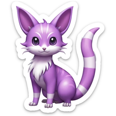 Shiny Furret-Espeon-Hybrid (Full body) sticker