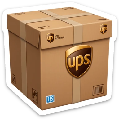 UPS delivery parcel sticker