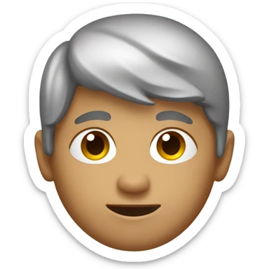 tan boy face with white water on it  sticker