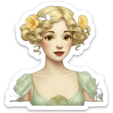 Art Nouveau sticker