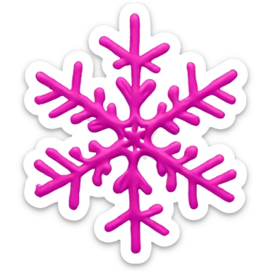 Pink snowflake sticker