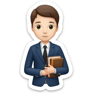 law student with books sticker