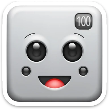 100 dans un carre gris sticker