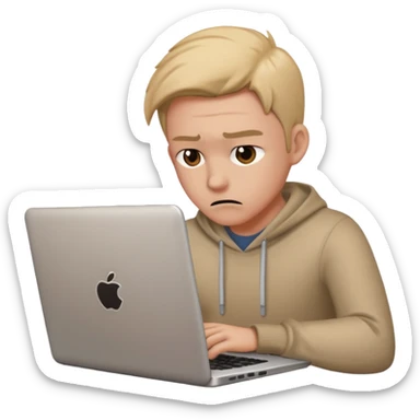 laptop working struggeling sticker