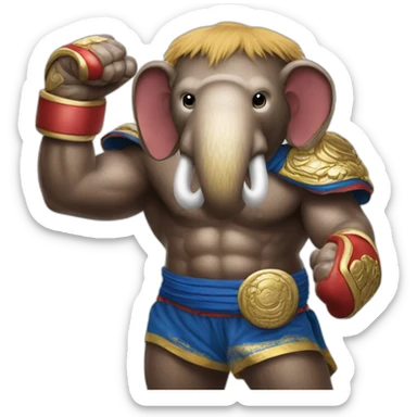 Mammoth  muay thai  sticker