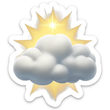 Clouds with a holy shine sticker