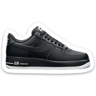 Nike Air Force 1 Full All Black OG Criminal Low Top Sneaker sticker