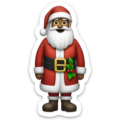 standing skinny santa claus sticker