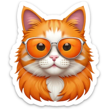 Cat with sunglasses sticker
