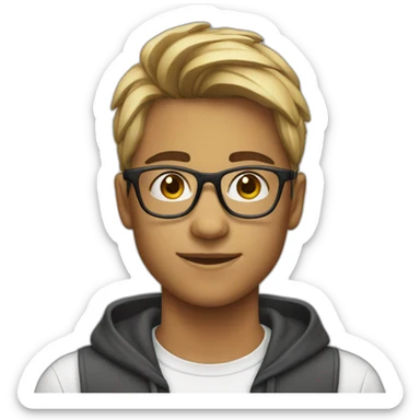 Teen glasses 16 years old  sticker