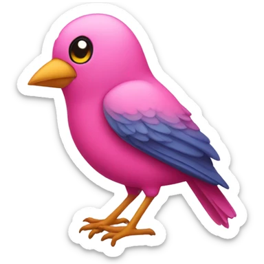 Pink bird  sticker