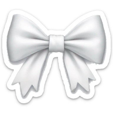 White bow sticker