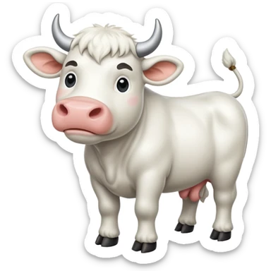 Vaca branca  braba sticker