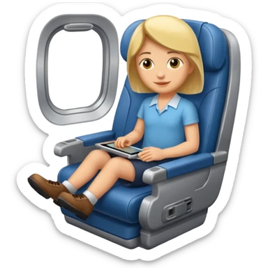 passanger in plane seat sticker
