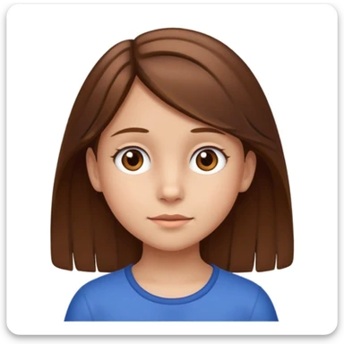 Niña de 9 años  con pelo marrón  sticker