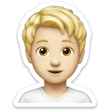 baby boy with blond hair5 and white skin full length sticker