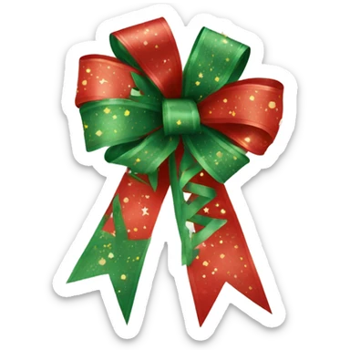 Decorative Christmas ribbon  sticker