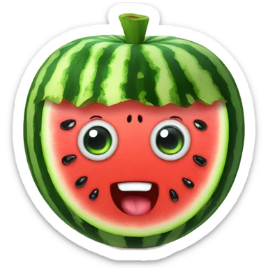 Watermelon with eyes sticker