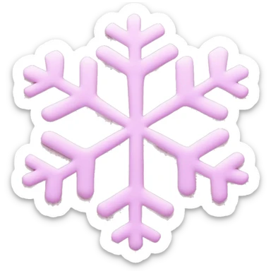 Pink snowflake sticker