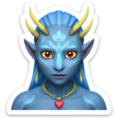na'vi with heart eyes sticker