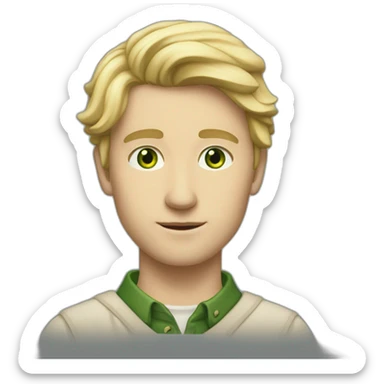 Full-length-fit-young-british-male-historian-with-blonde-hair-and-green-eyes sticker