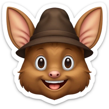 bat with hat sticker