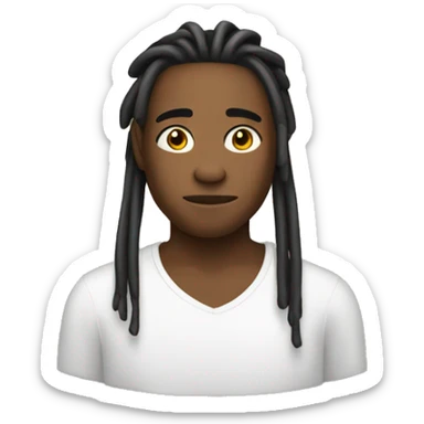 Brown skin with dreads sticker