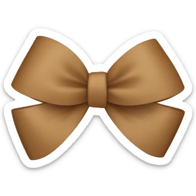 Light Brown bow  sticker