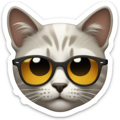 Cat with sunglasses sticker