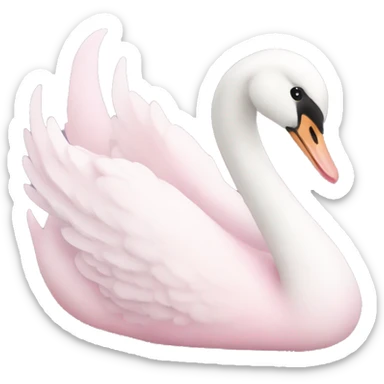 pastel pink swan sticker
