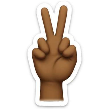 emoji holding up a peace sign sticker