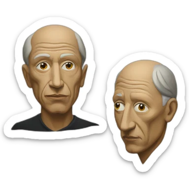 emoji painting picasso sticker