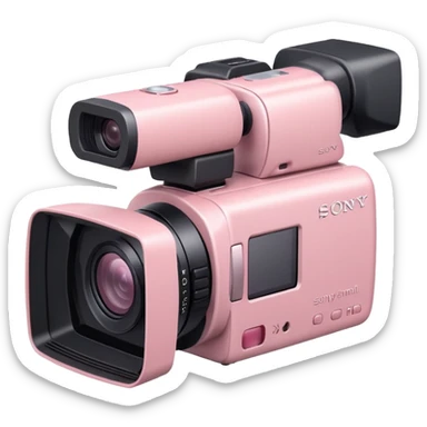 Light Pale Pink Video Camera SONY sticker