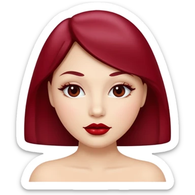 burgundy red lips sticker