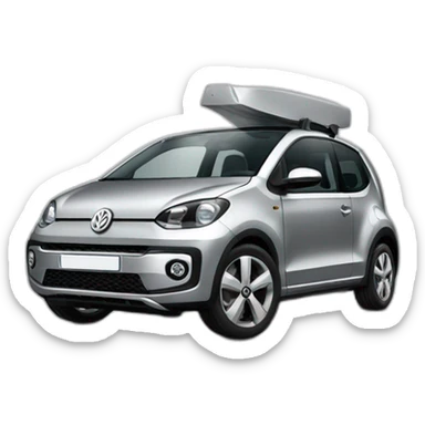 Silver VW Cross UP! sticker