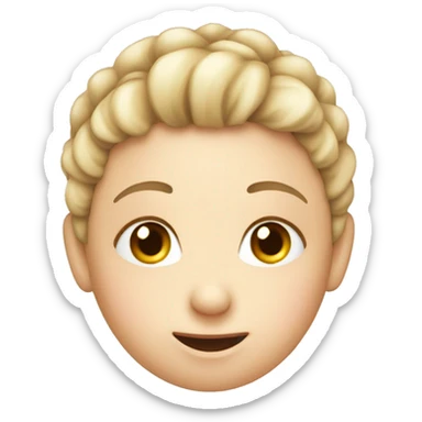 cute ball , white girl's face with this "._." facial expressione sticker