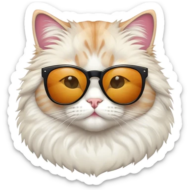 Cat with sunglasses sticker