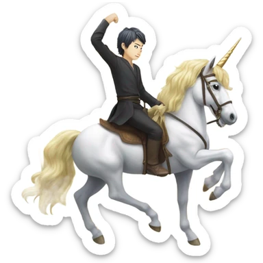 Kyogo furahashi on a unicorn sticker