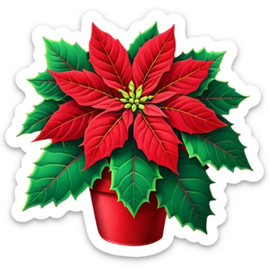 Poinsettia emoji sticker