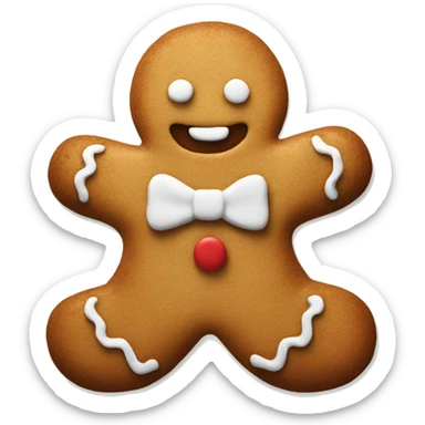 gingerbread man cookie sticker
