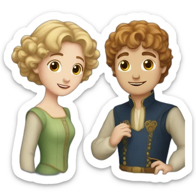 Mary and pippin sticker