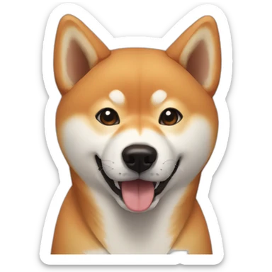 supersonic shiba inu sticker