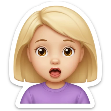 Bebe mujer con caras graciosas sticker