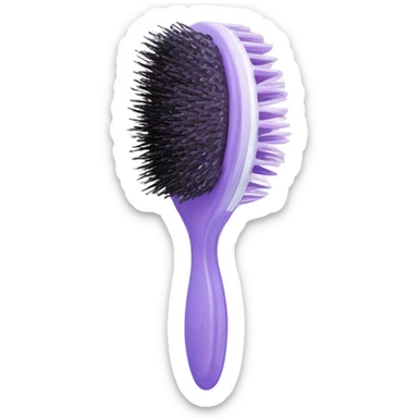 Light purple squishy hairbrush sticker