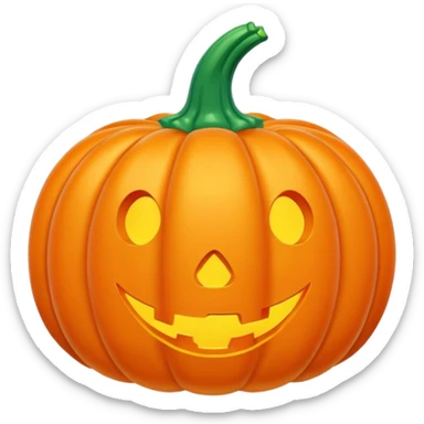   jeff koons style inflatable pumpkin sticker